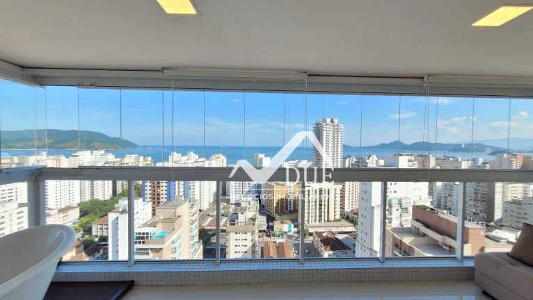 Imagem PORTEIRA FECHADA, VISTA MAR PANORAMICA, 3 SUITES, LAZER COMPLETO, VARANDA GOURMET, 2 VAGAS, BOQUEIRÃO, SANTOS/SP