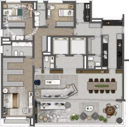 Imagem Condomínio Park Avenue Ibirapuera, apartamento com 3 quartos a venda em Ibirapuera São Paulo SP, apartment in São Paulo, Brazil