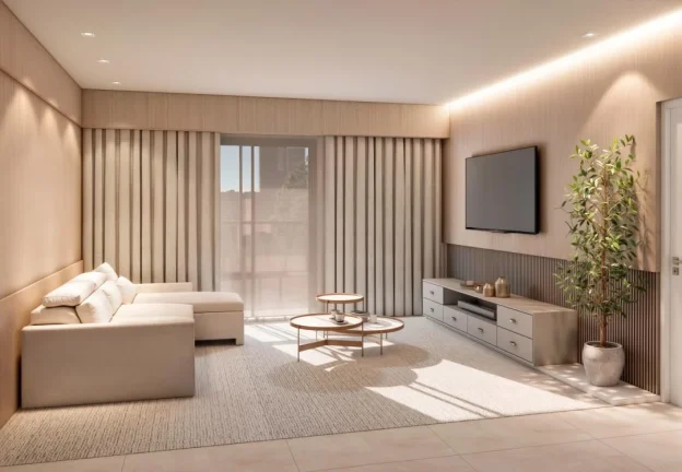 Imagem LANÇAMENTO Residencial Arcanjo Miguel - studio com 1 Dormitório e Sacada com Churrasqueira
