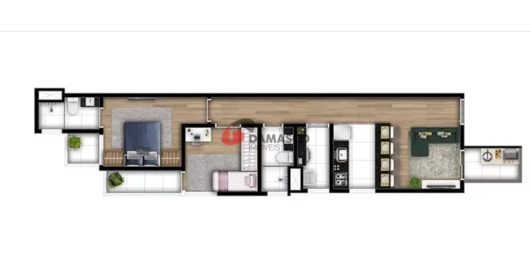 Imagem Apartamento à venda 2 Quartos, 1 Suite, 1 Vaga, Campestre, Santo André - SP