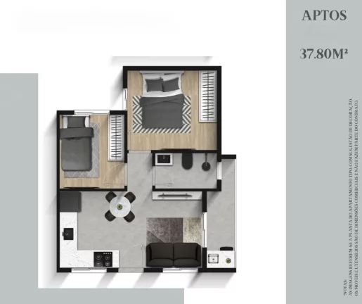 Imagem Apartamento com 1 Quarto à Venda, 34 m² em Vila Dalila - São Paulo