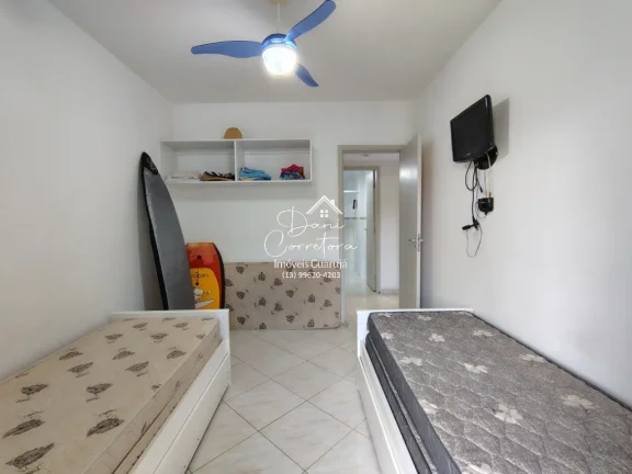 Imagem Apartamento à Venda ou Locação em Guarujá-SP a 30m da praia das Astúrias: 3 Quartos, 1 Suíte, 2 Salas, 2 Banheiros, 2 Vagas, 90m².