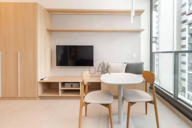 Imagem Studio Novo 29m² com Mezanino Metrô Brooklin (Haus Mitre 370)