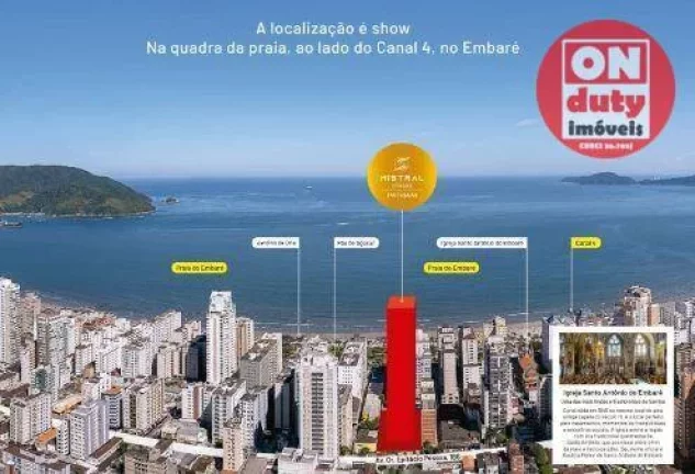 Imagem Apartamento à venda, 123 m² por R$ 1.872.000,00 - Embaré - Santos/SP