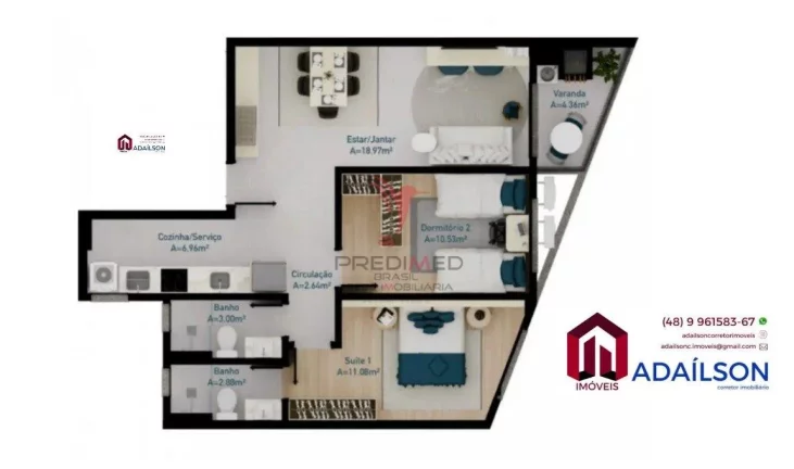 Imagem Apartamentos à venda em Florianópolis SC no Villa Verona Residencial*