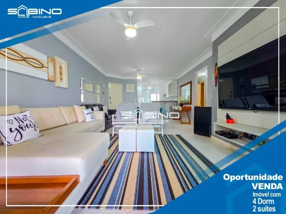 Apartamento à Venda no Edifício Rio Tapajós, com 4 dormitórios 2 suítes 142m², em Riviera de São Lourenço - Bertioga SP.