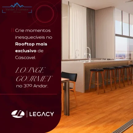 Imagem Apartamento à venda no Centro de Cascavel-PR: 2 quartos, 3 banheiros, 1 vaga de garagem e 153m² de área.