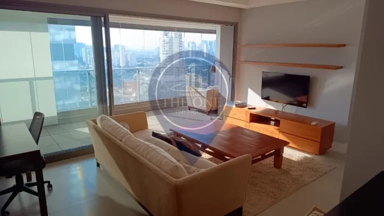Imagem Apartamento de Alto Padrão para Locação no Brooklin Paulista, São Paulo-SP: 2 Quartos, 2 Suítes, 3 Banheiros, 2 Vagas, 85m².