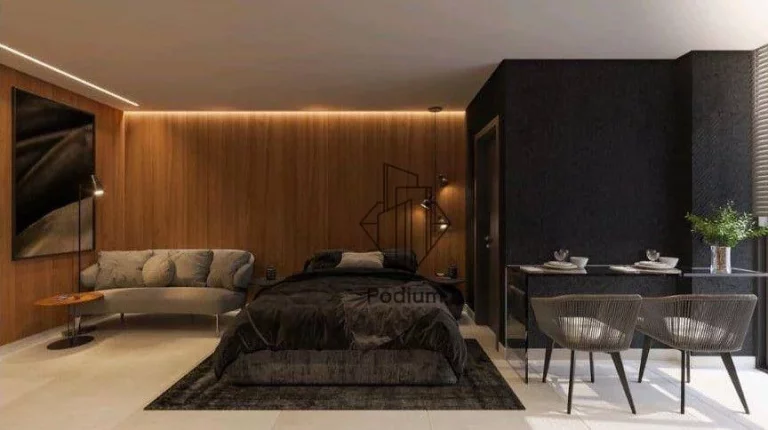 Imagem Flats Studio com área de lazer na cobertura à 500m da praia de Intermares -FL0583