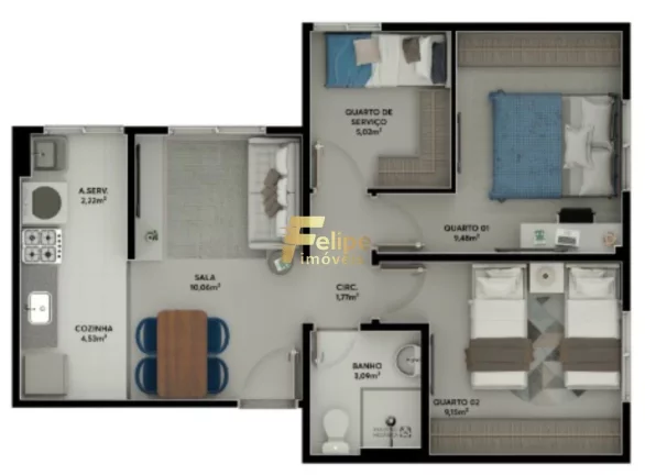 Imagem NOVO EMPREENDIMENTO IMOBILIÁRIO APARTAMENTO DE 02 QUATOS, SENDO 01 SUÍTE À VENDA EM PLANALTO DE CARAPINA, NA SERRA/ES!