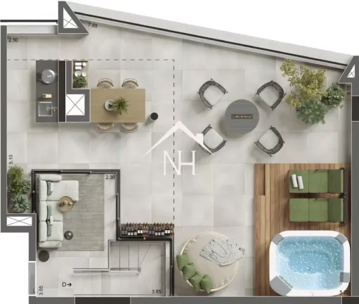 Imagem Cobertura duplex em frente ao Parque Ibirapuera de 146m c/1 suíte, fitness, bicicletário, coworking, piscina, deck, solarium, bicicletário, jacuzzi