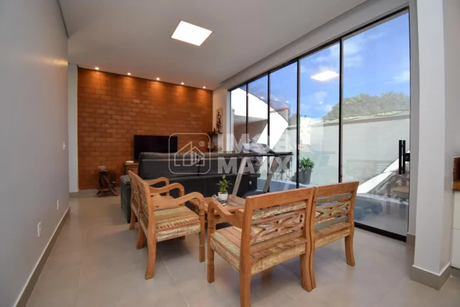 Imagem Venda de casa Condomínio Quintas do Santa Barbara 3 quartos suítes casa moderna nova espaço gourmet com parrilha churrasqueira