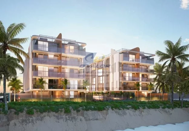 Imagem Vendo flats e apartamentos com 2 quartos, em prédio pé na areia da paria do Bessa, com plantas de 23m² à 143m²