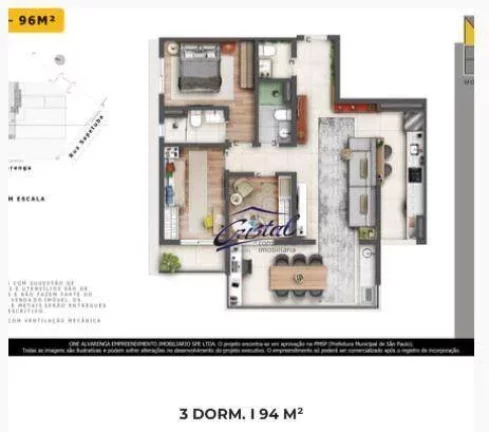 Imagem Apartamento com 2 quartos (1 suíte) à venda, 94 m² - Butantã - São Paulo/SP