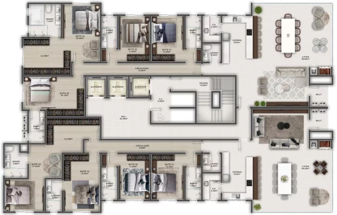 Apartamento 3 Quartos para Venda em Itapema, meia praia, 3 dormitórios, 3 suítes, 4 banheiros, 2 vagas