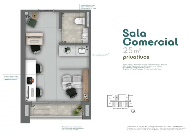 Imagem Excelente oportunidade! Sala comercial em condomínio na Vila Mariana, São Paulo-SP. Sustentabilidade e localização privilegiada!