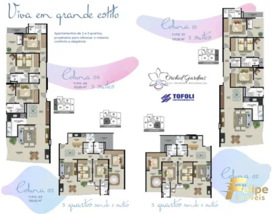 Imagem Um empreendimento localizado a uma quadra do mar, com apartamentos de 2 e 3 quartos na Praia de Peracanga
