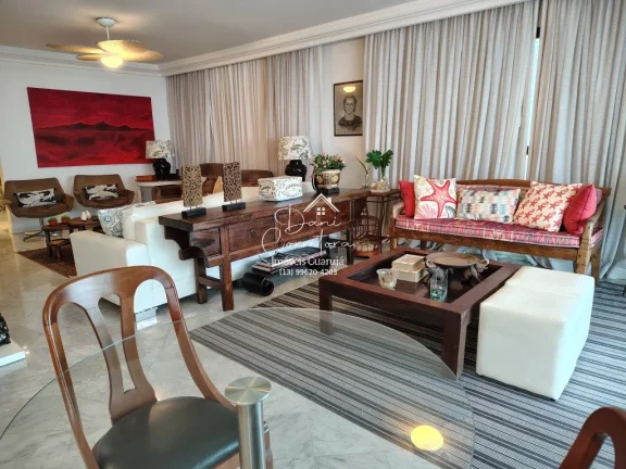 Imagem Apartamento de luxo à venda em Guarujá-SP, no bairro Pitangueiras: 3 quartos, 3 suítes, 2 salas, 5 banheiros, 2 vagas de garagem, 190m².