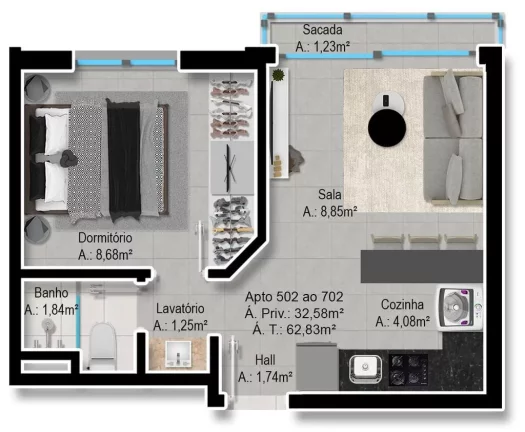 Imagem Apartamento à venda no bairro Farroupilha - Porto Alegre/RS