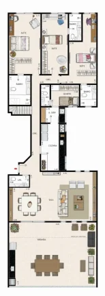 Imagem APARTAMENTO RESIDENCIAL em Rio de Janeiro - RJ, Recreio dos Bandeirantes