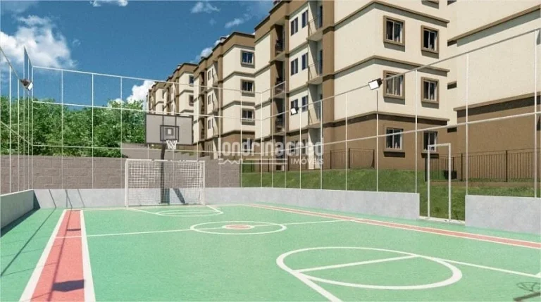 Imagem Apartamento no Terra de Santa Cruz II em Ibiporã, 2 dormitórios, sacada com churrasqueira, 45m², 1 vaga, lazer completo e portaria 24h.