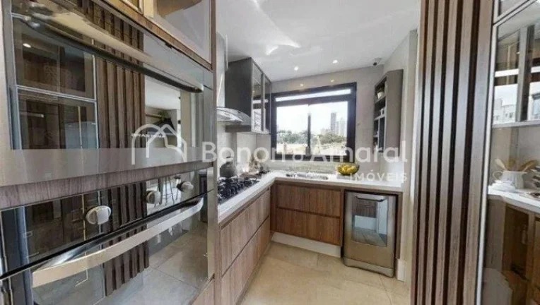 Imagem Apartamento moderno, com living integrado à cozinha e à varanda gourmet com churrasqueira, lavabo,...
