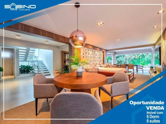 Imagem Casa à venda na Riviera de São Lourenço Bertioga SP, com 6 dormitórios 6 Suítes 470m² de área útil