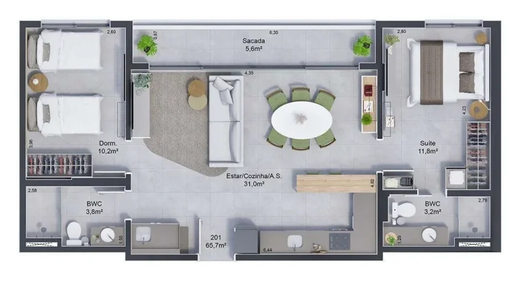 Imagem Apartamento 2 Dormitórios para venda em Florianópolis - SC