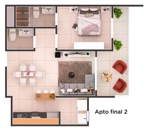 Imagem Apartamento com 2 dorms, Centro, Itanhaém - R$ 315 mil, Cod: 1477