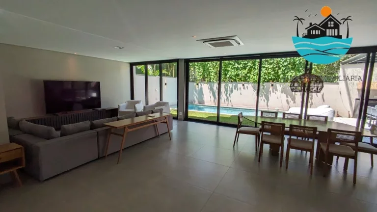 Imagem Casas a Venda em Juquehy, Aluguel de Temporada com 4 suítes, Piscina priv., Churasqueira, max 10 pessoas, conceito amplo, 280 m² | Juquehy Imobiliária