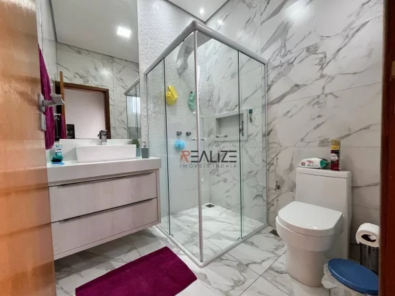 Imagem Casa térrea moderna com 3 dormitórios à venda, 105 m² por R$ 850.000 - Condomínio Jardins do Império - Indaiatuba/SP