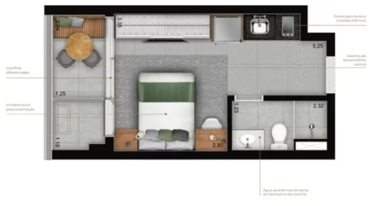 Imagem Apartamento para Venda em São Paulo, Cerqueira César, 1 dormitório, 1 banheiro