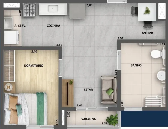 Imagem APARTAMENTO RESIDENCIAL em Rio de Janeiro - RJ, Irajá