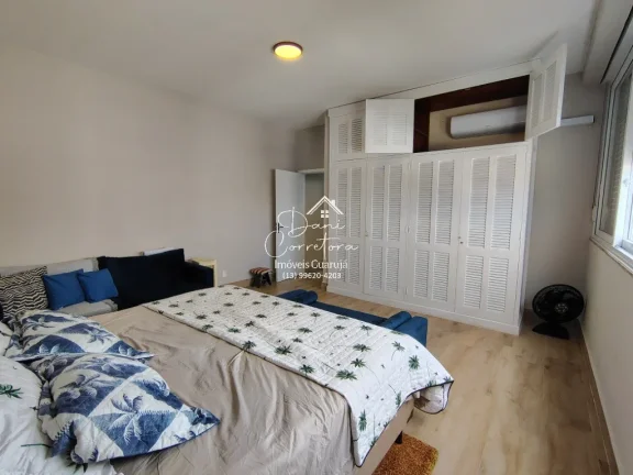 Imagem Apartamento de luxo à venda ou locação em Guarujá-SP, Pitangueiras: 4 quartos, 1 suíte, 2 salas, 3 banheiros, 1 vaga, 160m².