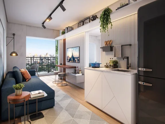 Imagem Apartamento Garden à venda em São Paulo, Campo Belo, com 1 quarto, 33,42m2