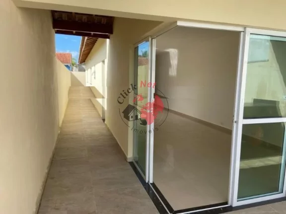 Imagem Casa Terrea , Nova sem uso prox a Praia 2 dorms c suite , quintal e piscina , 4 vagas ,bairro Gaivota,