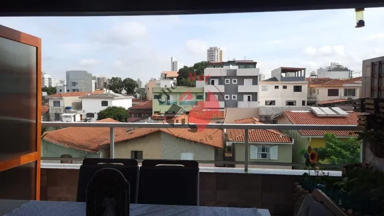 Imagem Cobertura Nova,2 dormitórios ,cozinha gourmet, churrasq, fogão e forno a lenha, quintal,1 vaga ,bairro Vila Scarpelli em Santo André