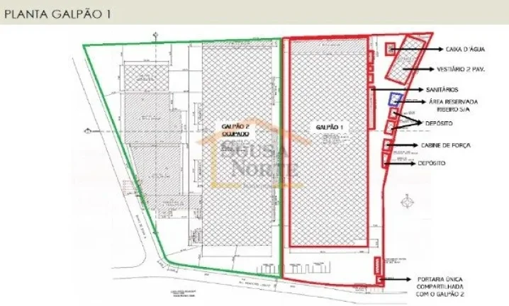Imagem O galpão oferece uma área de 8.086,75m², numa área de 10.000m² de terreno, proporcionando um es...