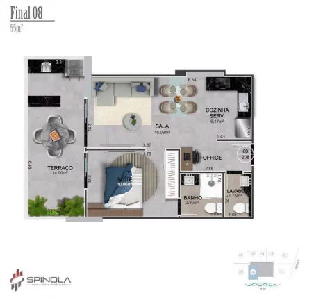 Imagem Cobertura com 3 dormitórios à venda, 194 m² por R$ 1.497.000 - Vila Caiçara - Praia Grande/SP