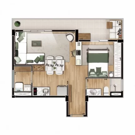 Imagem Apartamento à venda em São Paulo-SP, Aclimação: 1 quarto, 1 banheiro, 2 vagas, 99m². New Park Mbigucci - Seu novo lar!