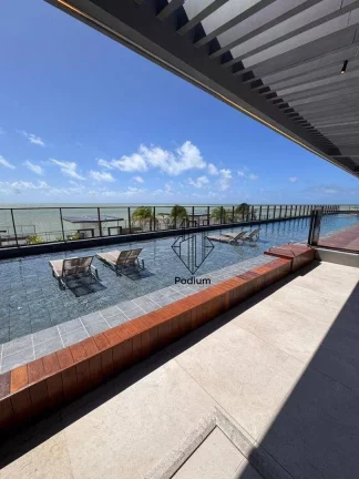 Imagem Apartamento frente mar, pé na areia com varanda/sacada gourmet e vista para o mar da praia do Bessa CO0348