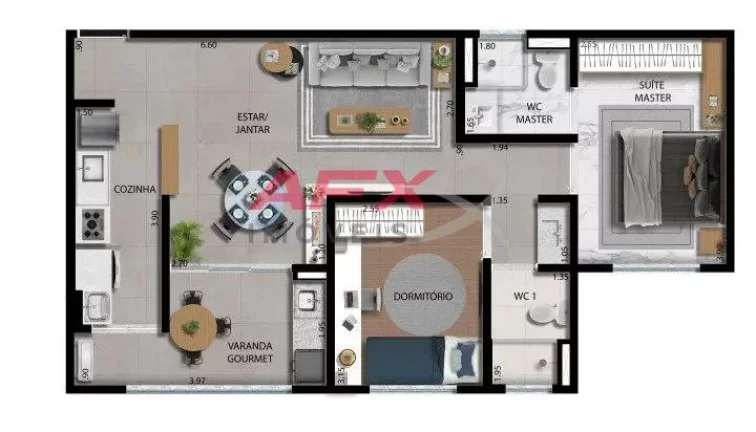 Imagem Apartamento 2 Quartos Sorocaba - SP - Parque Campolim