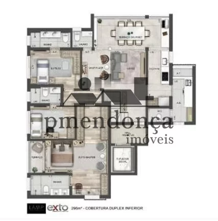Imagem Cobertura Duplex em Perdizes com 296m², com 4 quartos e 2 vagas