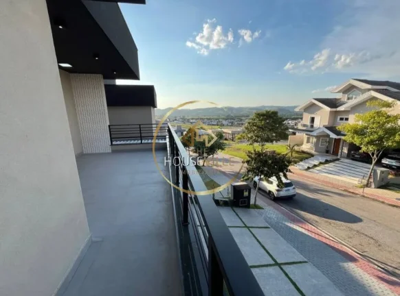 Imagem Casa Sobrado, 4 dormitórios (3 suítes), 6 vagas, Res. Mônaco, Urbanova Sjc.