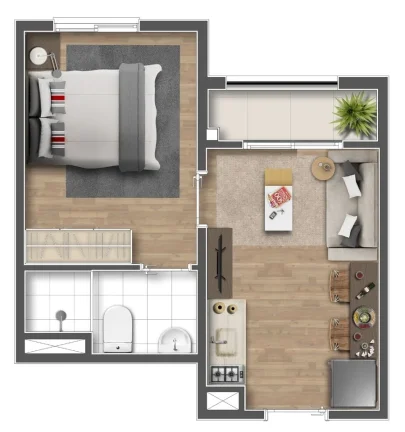 Imagem Studio Brooklin Paulista - 21M², 1 Dorm, Conforto e Lazer.
