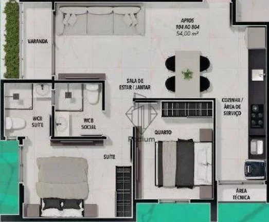 Imagem Apartamento com varanda/sacada a 200m da praia do Bessa/Jardim Oceania- AP2637