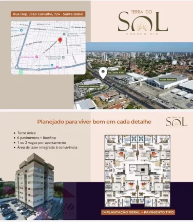 Imagem Apartamento 3 dormitórios para Venda em Teresina, Santa Isabel, 3 dormitórios, 1 suíte, 2 banheiros, 2 vagas