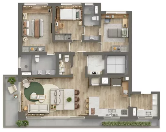 Imagem Apoena - Apartamento à venda no bairro Centro - Novo Hamburgo/RS