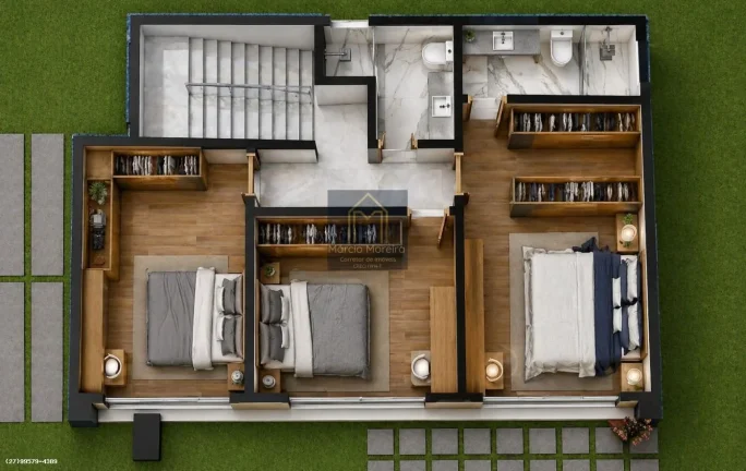 Imagem Casa Duplex / Nova para Venda em Vila Velha, Novo México, 3 dormitórios, 1 suíte, 2 banheiros, 2 vagas