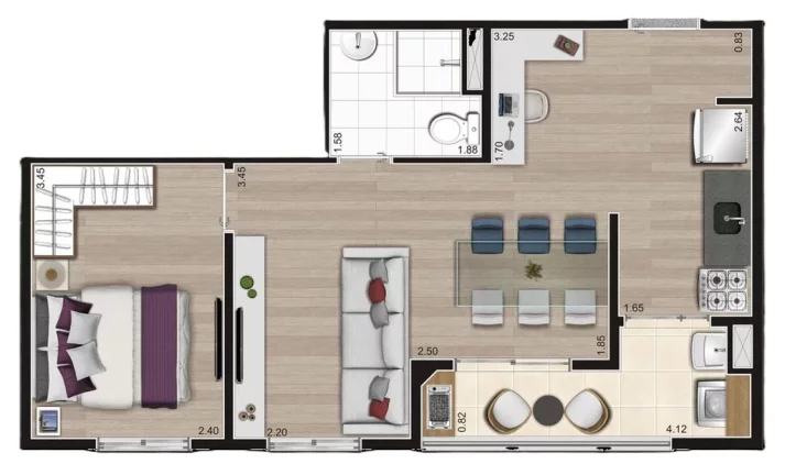 Imagem Apartamento com 2 Quartos à Venda, 43 m² em Jardim Imperador (zona Sul) - São Paulo